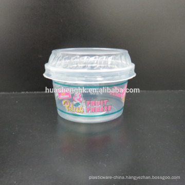 High Quality Food Grade Clear Plastic Disposable 4oz/140ml smoothie cups with lids for wholesale